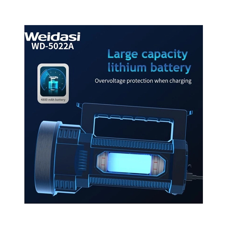 چراغ قوه دستی ویداسی مدل WD-5022A با نور مهتابی