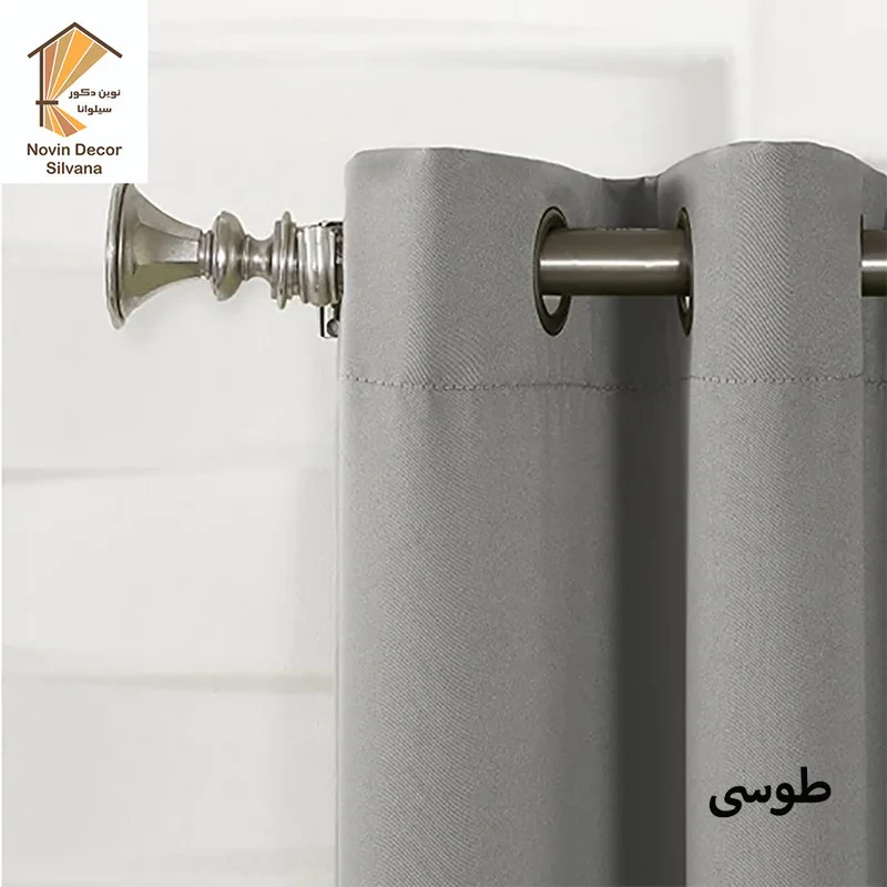 پرده پانچ نوین دکور سیلوانا مدل کتان 1_28 سایز 280x140 سانتی‌متر