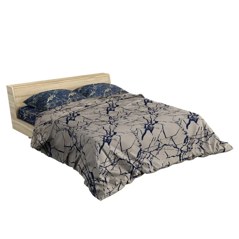 روکش لحاف مدل سنگ مرمر یک نفره سایز 160 ×220  سانتی متر