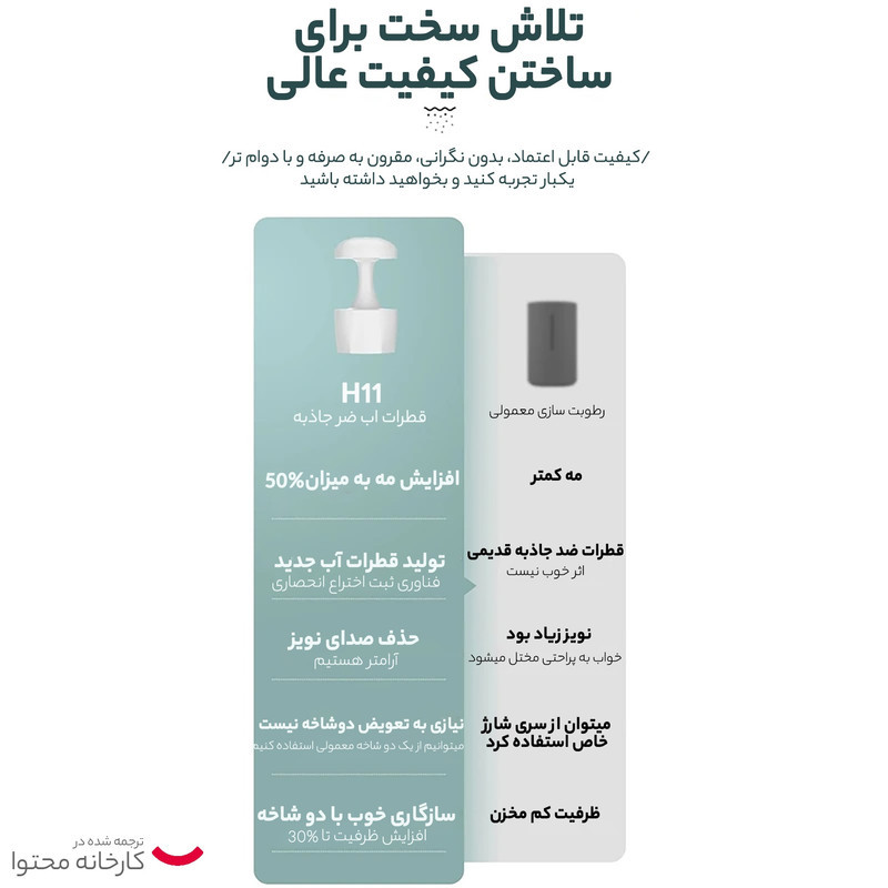 دستگاه بخور و رطوبت ساز مدل  H 11