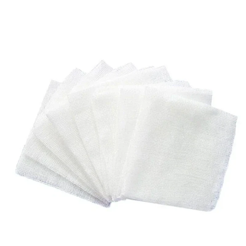 گاز طبی غیر استریل 8 لایه نفیس طب سلامت مدل 01 مجموعه 9 عددی
