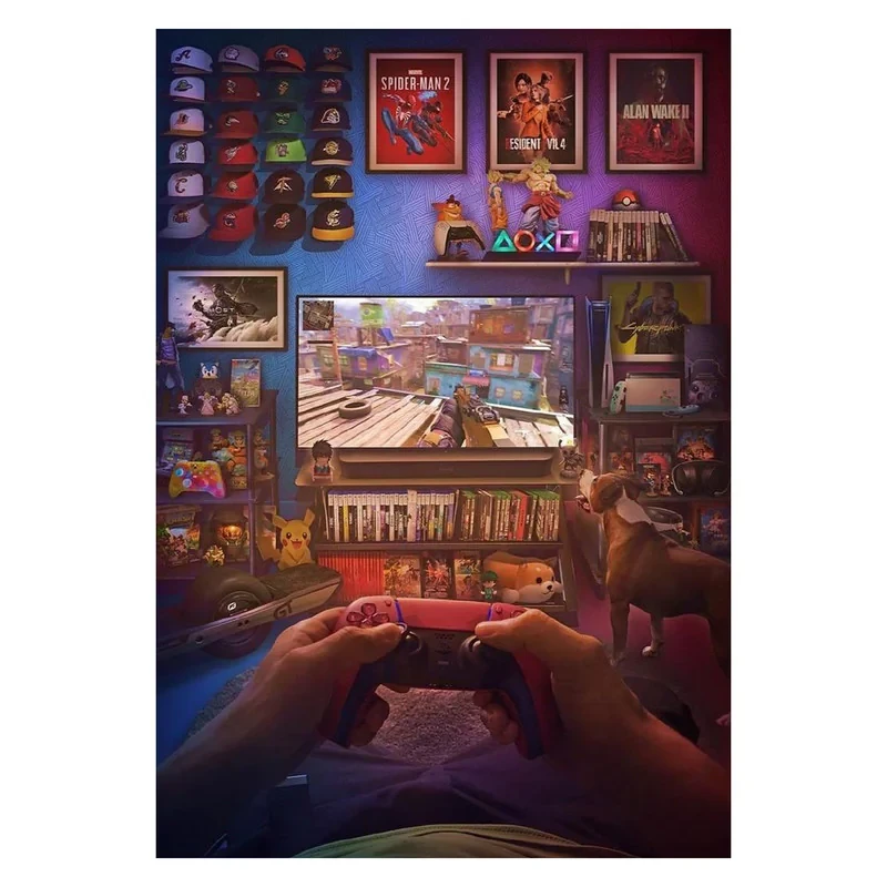 تابلو شاسی مدل اتاق گیمینگ gaming room کد gm133