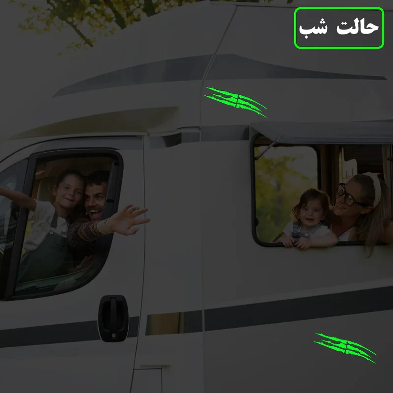 برچسب بدنه خودرو مدل شبنما طرح مانستر کد 011