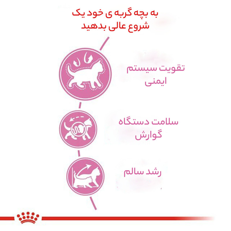 غذای خشک بچه گربه رویال کنین مدل Kitten وزن 2 کیلوگرم