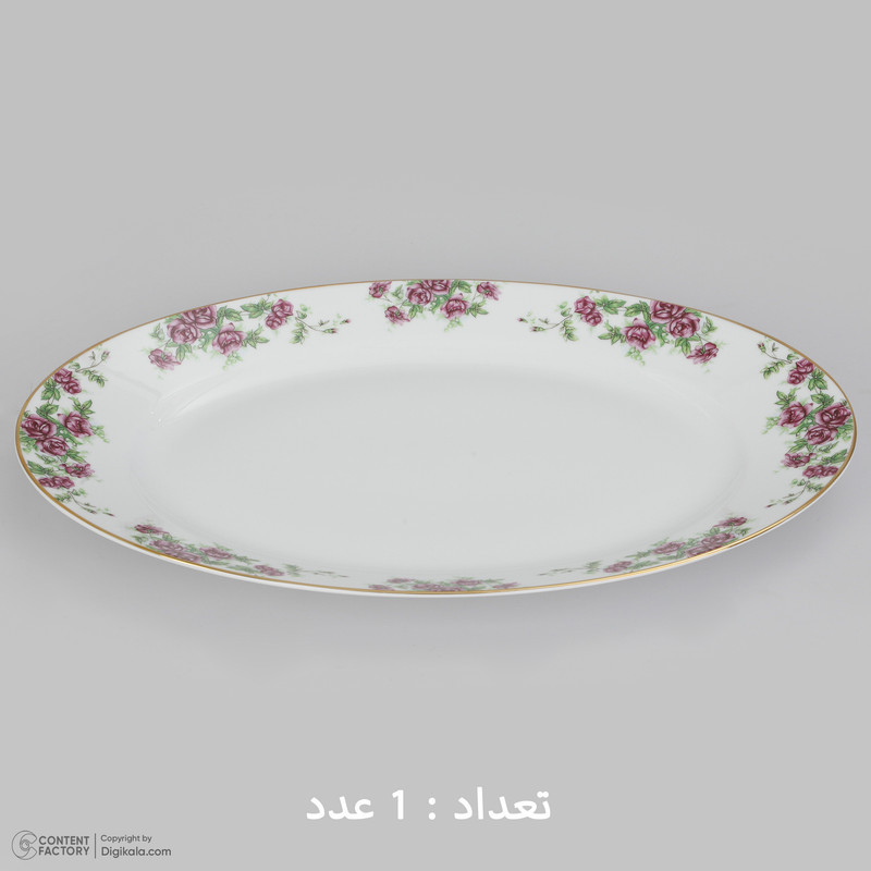 سرویس غذاخوری 28 پارچه چینی زرین ایران سری ایتالیا اف مدل Bidgol درجه یک