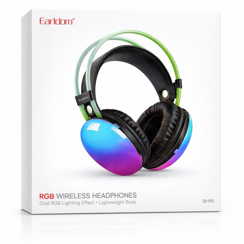 هدفون مخصوص بازی بلوتوثی ارلدام مدل Cool RGB Lighting Effect BH90