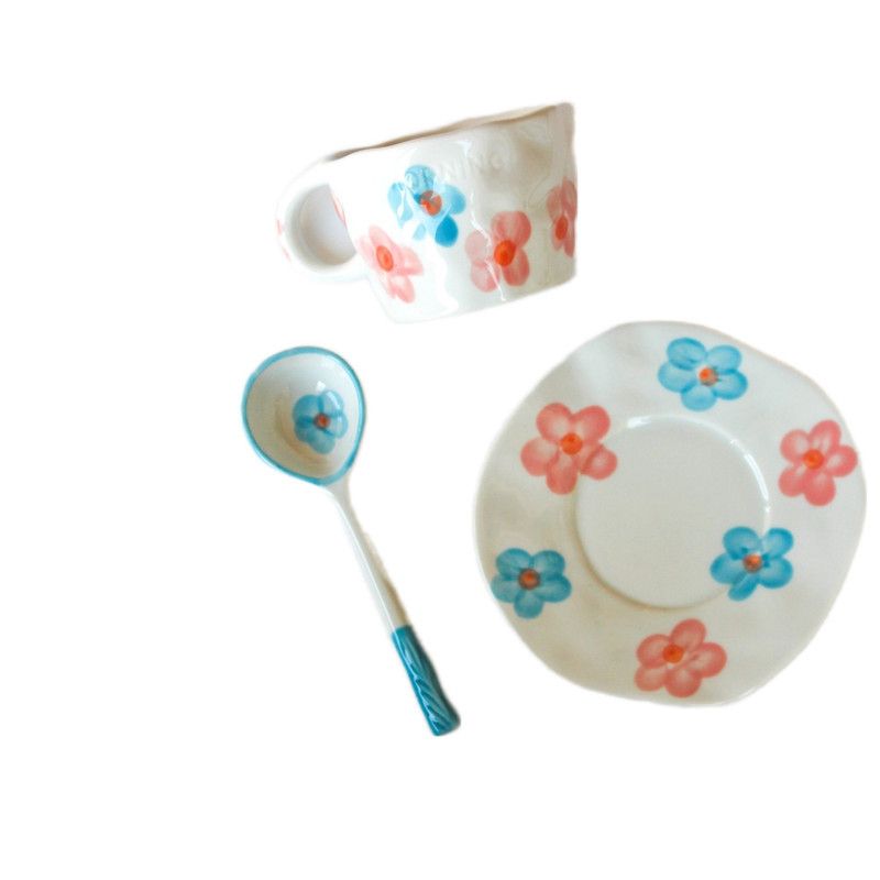 سرویس چای خوری 2 پارچه 1 نفره مدل Flower کد 131