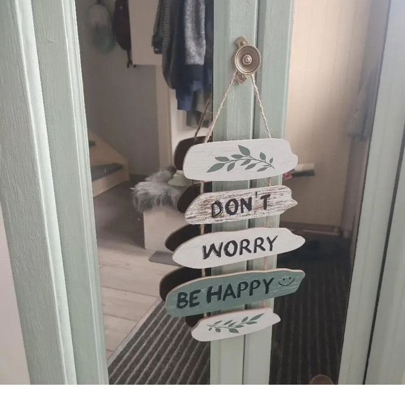 آویز تزئینی مدل جمله انگیزشی  Don't Worry, Be Happy