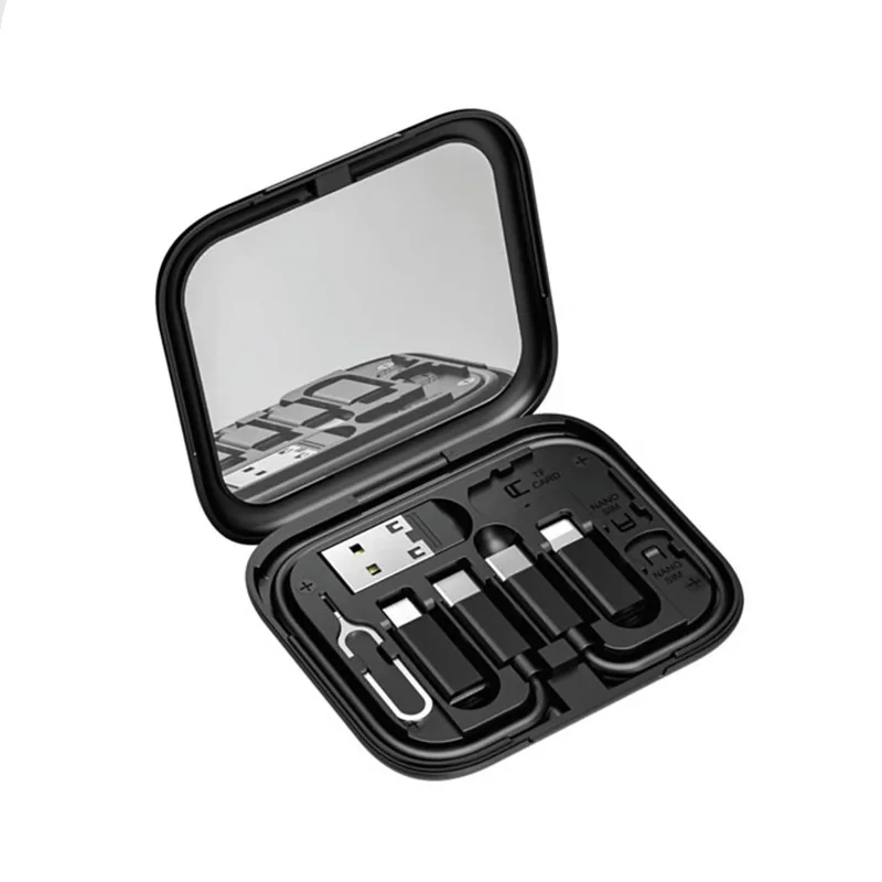 کابل تبدیل USB-CUSB به لایتنینگUSB-CMicroUSB بیوا مدل C-18 طول 0.28 متر