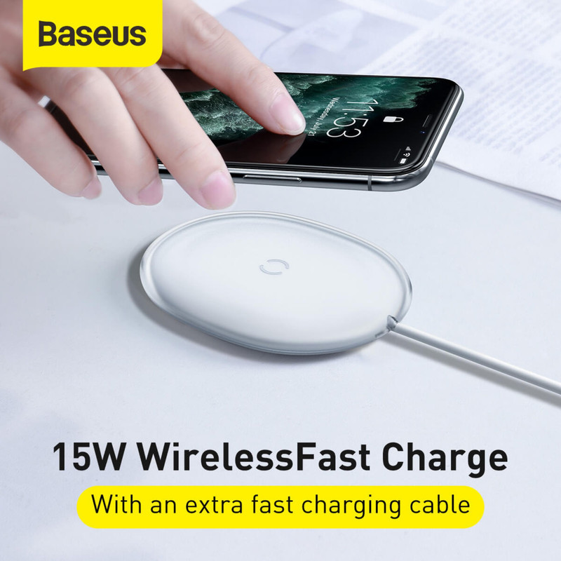 شارژر بی سیم باسئوس مدل Jelly Wireless Charger 15W