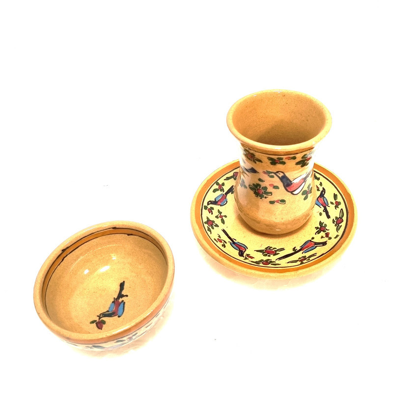 ست فنجان و قندان آرانیک مدل گناباد بسته 3 عددی