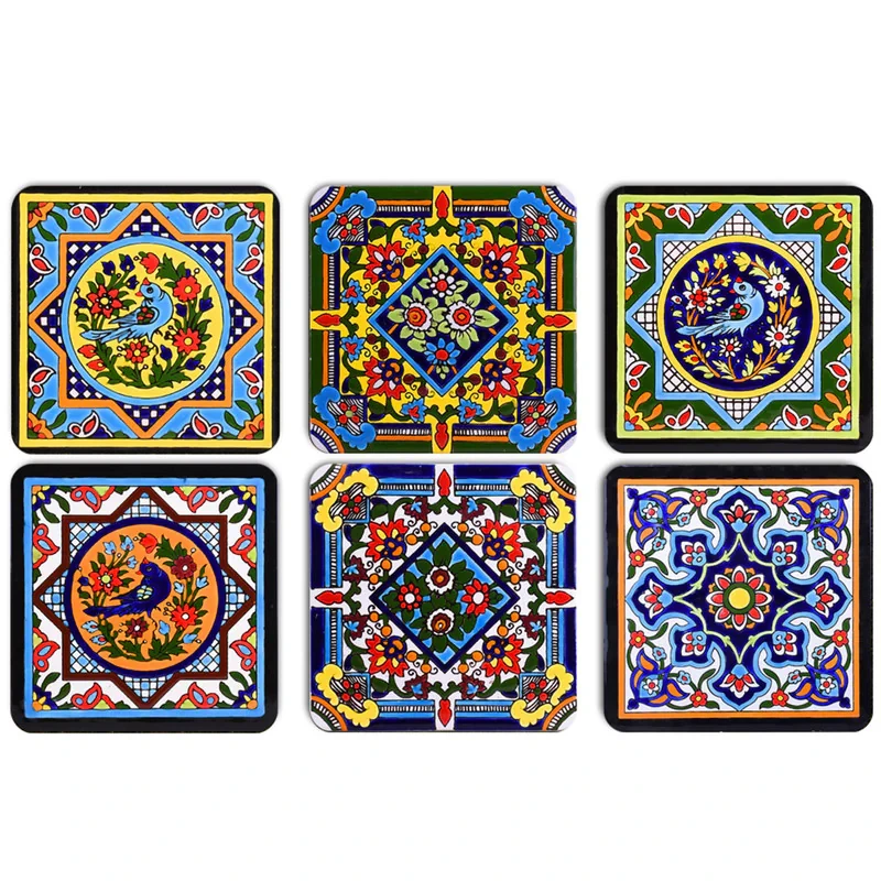 زیرلیوانی ژیوار طرح Tiles series 4 بسته 6 عددی
