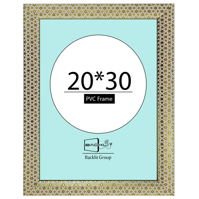 قاب عکس بکلیت طرح خاتم مدل لبه خم دیواری سایز 30×20 سانتی متر