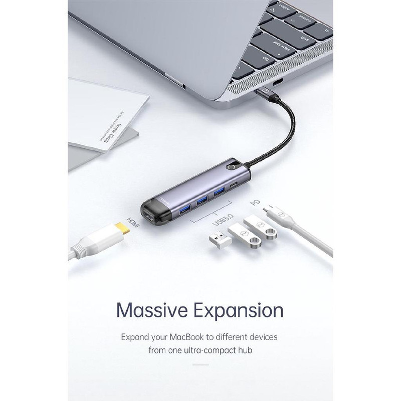 هاب 5 پورت USB-C مک دودو مدل HU-7750