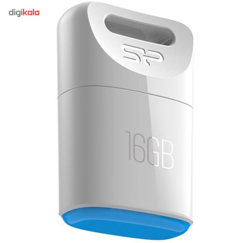فلش مموری سیلیکون پاور مدل Touch T06 ظرفیت 16 گیگابایت، رابط USB2.0، مقاوم در برابر آب، گردوغبار و شوک، ابعاد کوچک و وزن 3.6 گرم، سازگار با ویندوز، مک و لینوکس