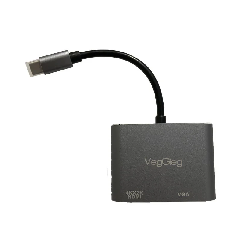 مبدل usb-C به HDMI  VGA وگیگ مدل V-TC02