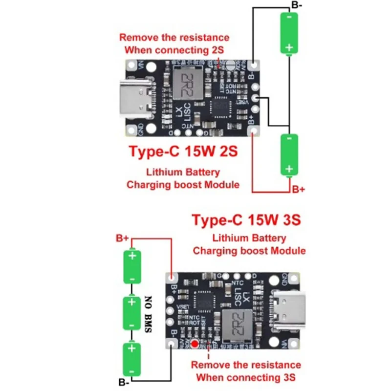 ماژول شارژ باتری لیتیومی 2 سلول و 3 سلول  مدل 2S-3S-IP2326-USBC