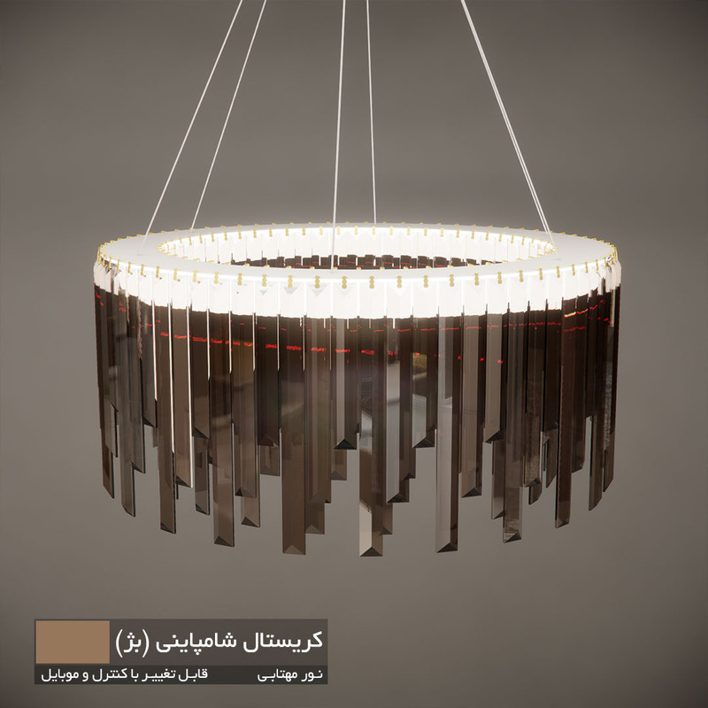 لوستر نورکیا مدل تک حلقه قندیلی کد 1R-55G