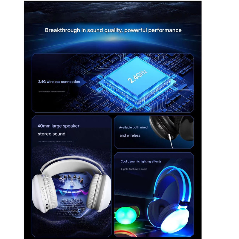 هدست مخصوص بازی بلوتوثی دوپریم مدل Uniguma RGB