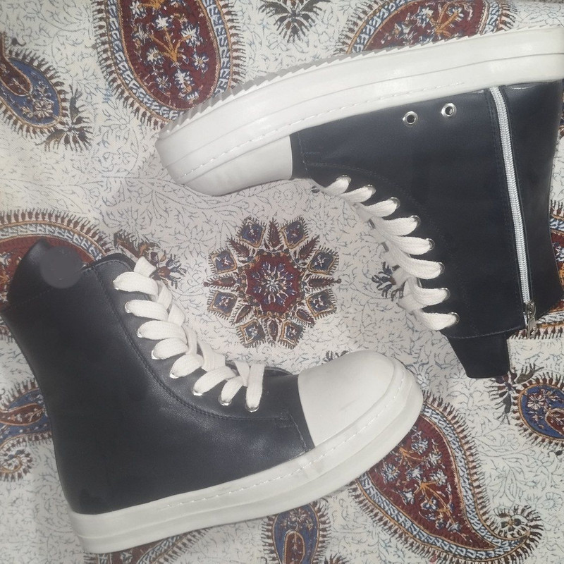 نیم بوت مردانه مدل Rick Owens X Chrome Hearts