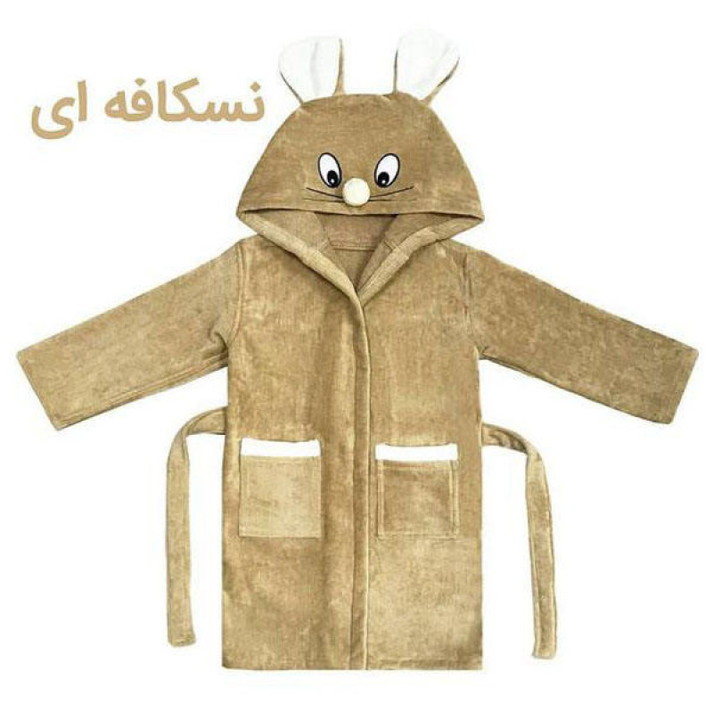 حوله پالتویی کودک پودایران مدل موش سایز 100 سانتی‌متر