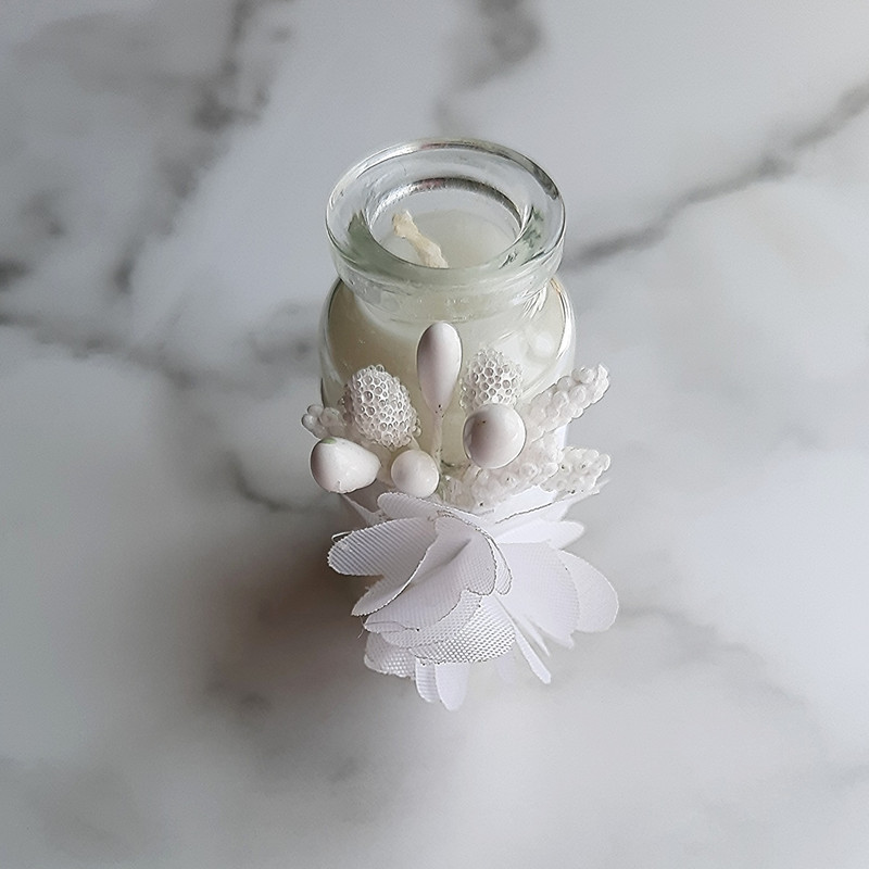 گیفت مدل ویال شمع طرح گل بسته 10 عددی