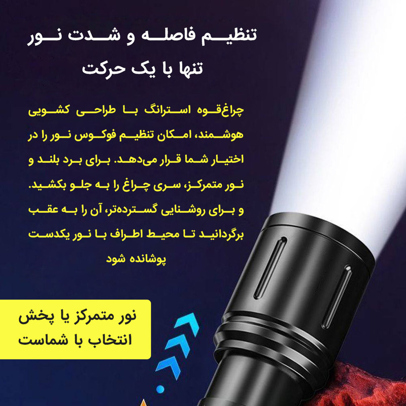چراغ قوه دستی استرانگ مدل 603 با نور مهتابی