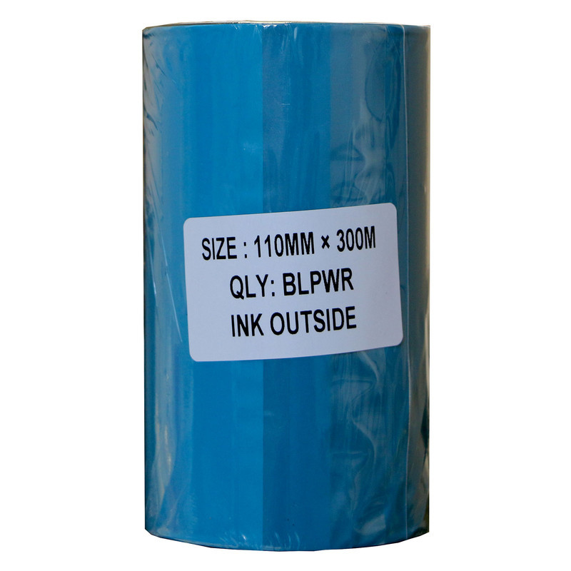 ریبون پرینتر لیبل زن رمزینه برچسب مدل WAX RESIN BLPWR 110mm x 300m