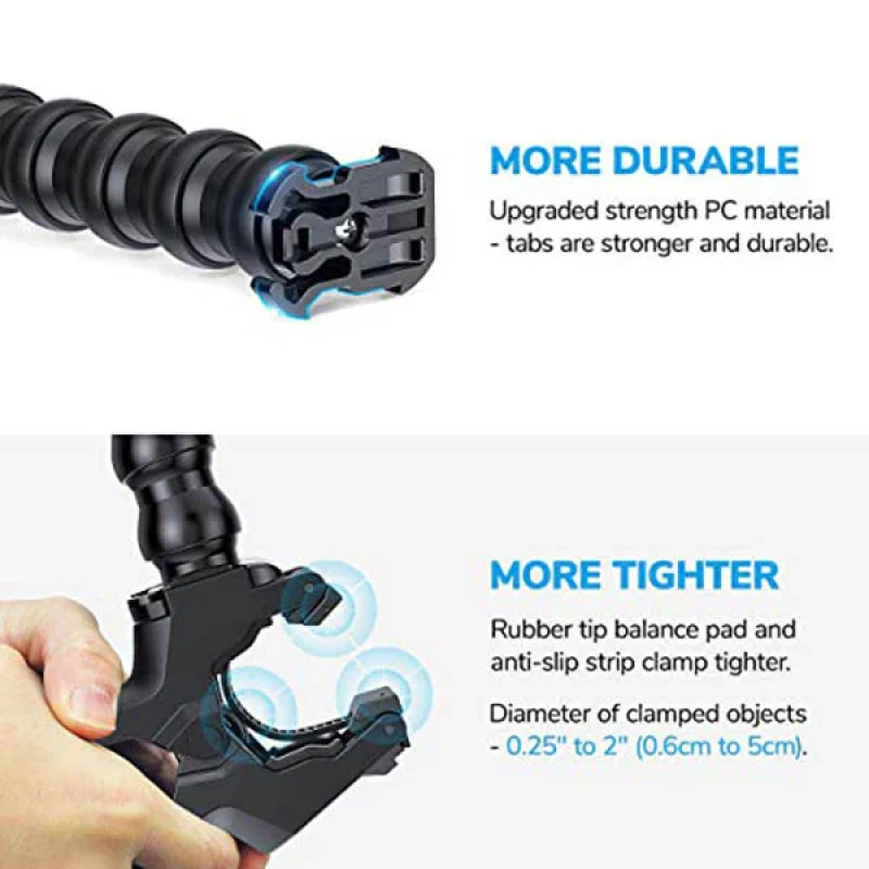 پایه نگهدارنده دوربین مدل Gooseneck Clamp مناسب برای دوربین ورزشی گوپرو