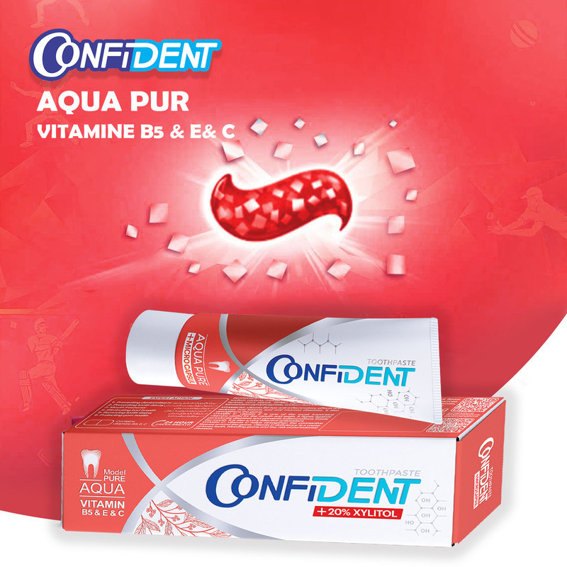 خمیر دندان کانفیدنت مدل Aqua Pure حجم 100 میلی لیتر