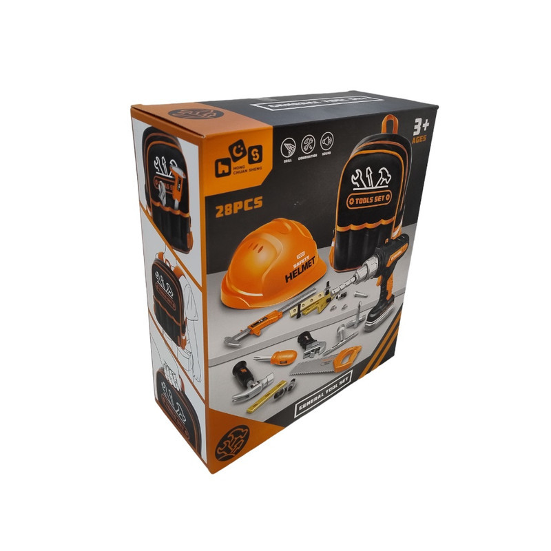 ست اسباب بازی ابزار مدل دریل طرح کیف ابزار کد 795 مجموعه 28 عددی