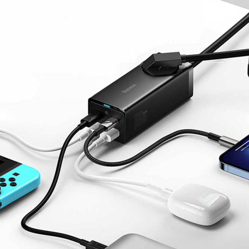 شارژر رومیزی 100 وات  بیسوس مدل CCGAN100-1ACE به همراه کابل USB-C