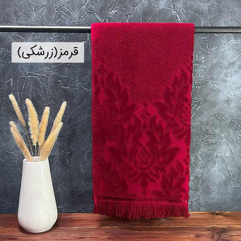 حوله دست و صورت بهباف آذر طرح سویل سایز 45×90 سانتی متر