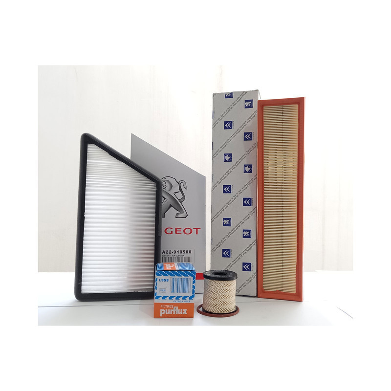 فیلتر روغن خودروی مدل L358 مناسب برای پژو207 به همراه فیلتر هوا و فیلتر کابین