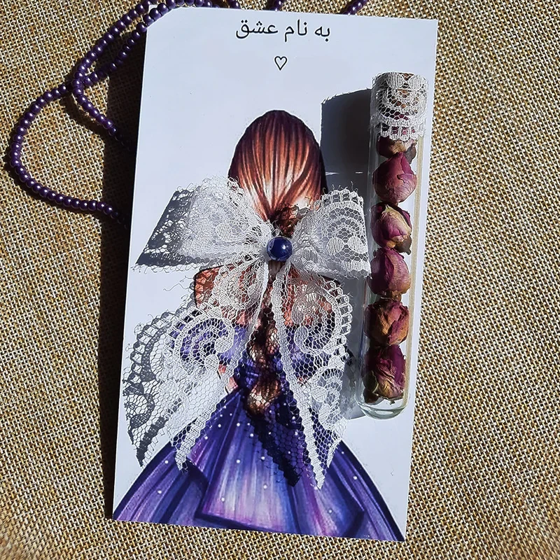 گیفت جشن مدل گل طرح کارتی بسته 8 عددی