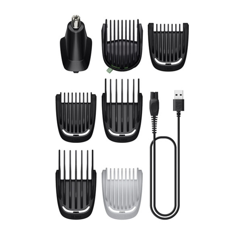 ماشین اصلاح موی صورت شارژی فیلیپس مدل MG394015 با تیغه استیل ضدزنگ، باتری نیکلی هیدرید فلزی، طراحی ارگونومیک و نمایش وضعیت باتری