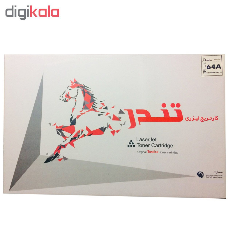 تونر HP مشکی تندر مدل 64A90A Plus ظرفیت10000برگی دوسال گارانتی تعویض کد8092
