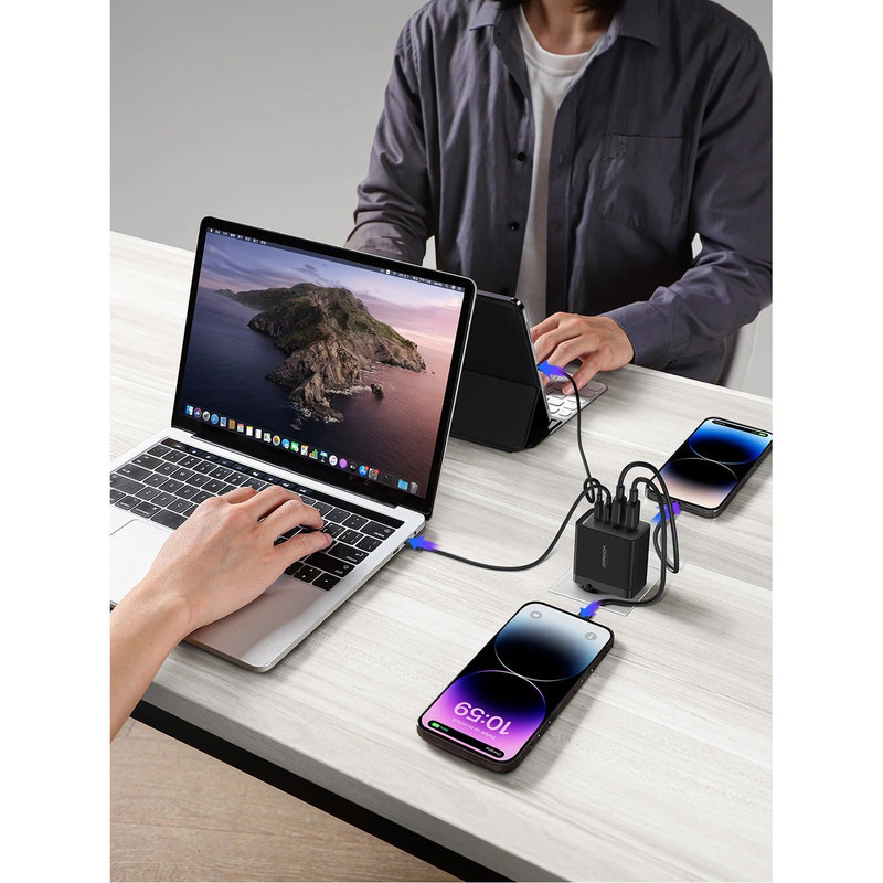 شارژر دیواری 67 وات جوی روم مدل TCG02 EU به همراه کابل USB-C