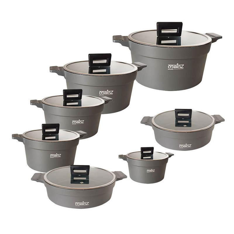 سرویس قابلمه و تابه گرانیت 14 پارچه ماینز مدل A-14