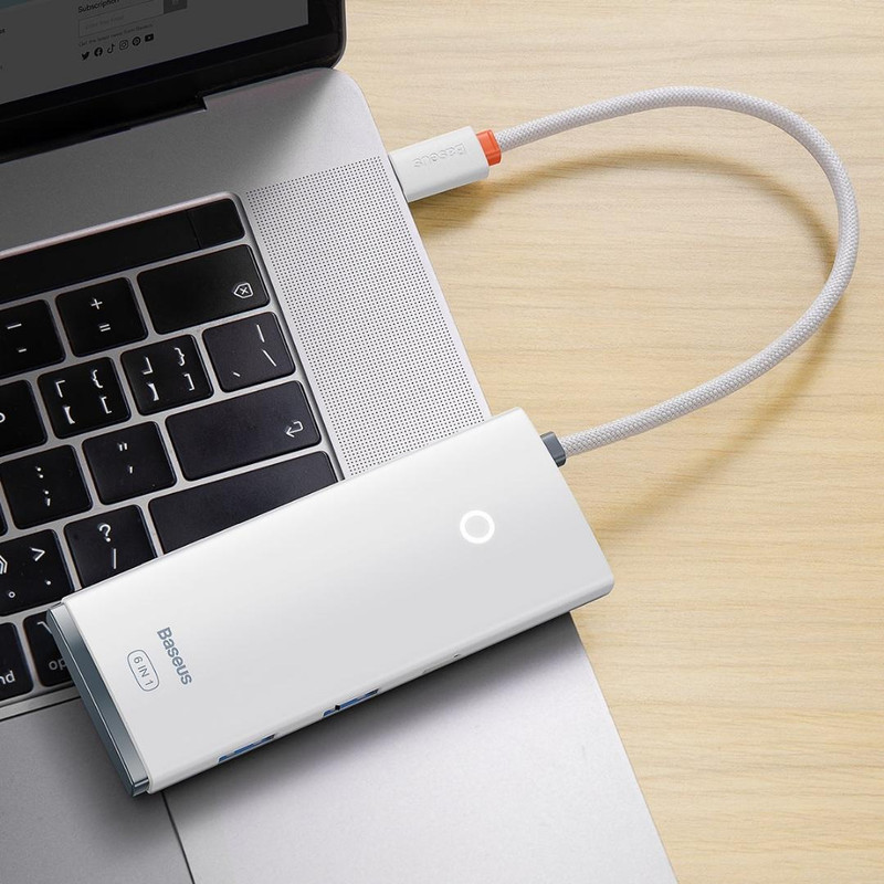هاب 6 پورت USB-C باسئوس مدل BS-OH019