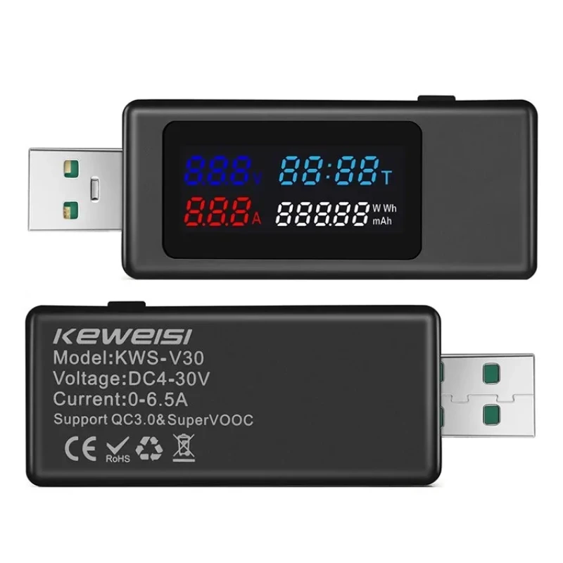 تستر درگاه USB فست شارژ مدل keweisi kws-v30