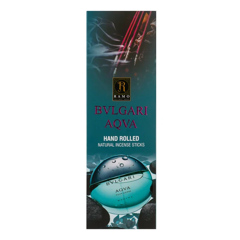 عود رامو مدل 001 رایحه ادکلن BVLGARI AQVA  بسته 20 عددی