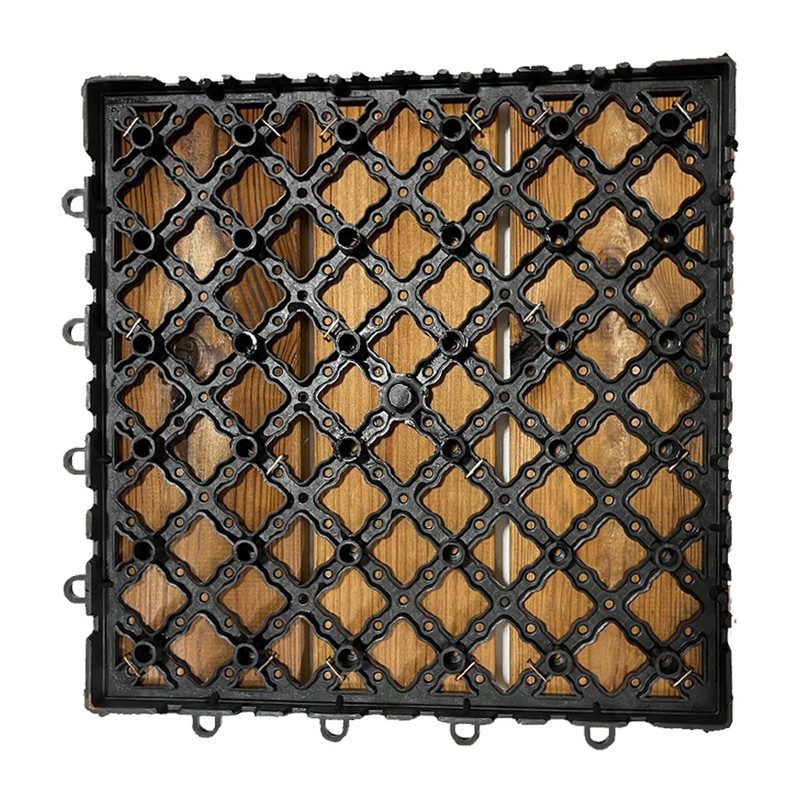 کفپوش مدل تایل ترموود سه ردیفه سایز 30x30 سانتی متر بسته 6 عددی