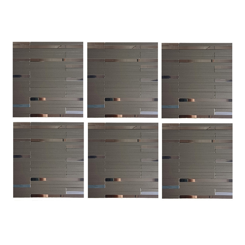 دیوارپوش مدل تایل بین کابینتی پشت چسبدار کد 80019 بسته 6 عددی