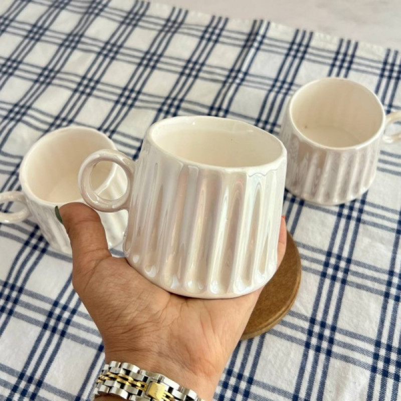 فنجان مدل شیار دار مجموعه چهار عددی