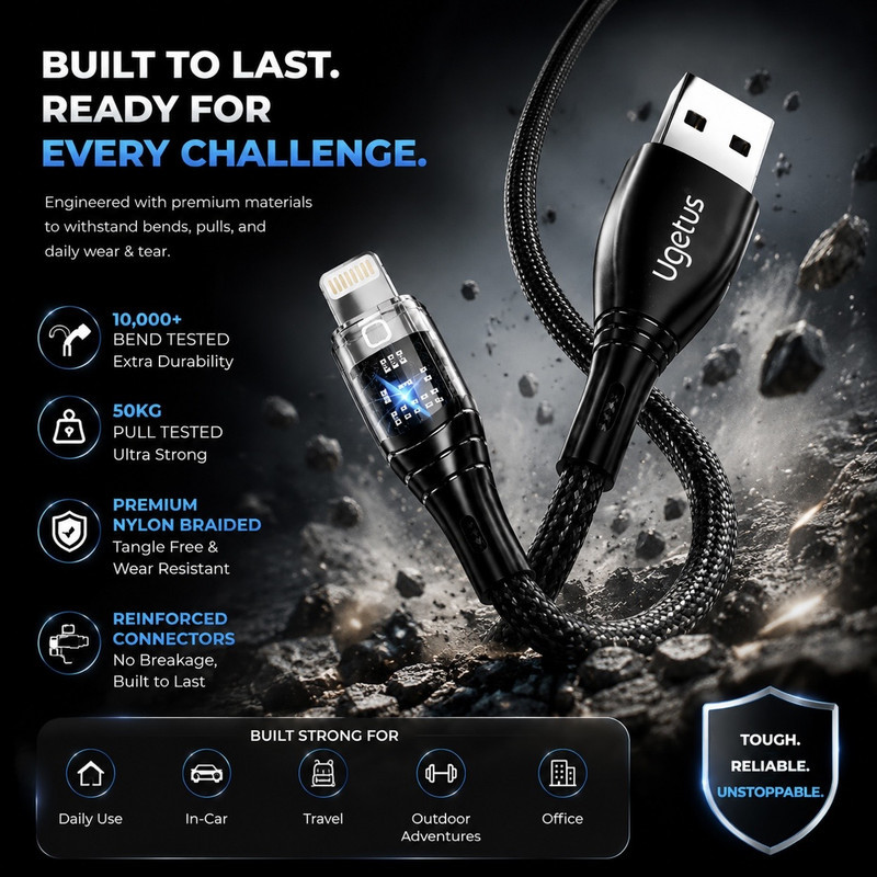 کابل تبدیل USB به لایتنینگ اوگتوس مدل LED-UGCL طول 1 متر