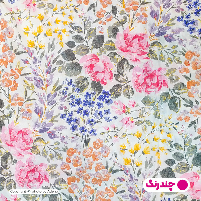ملحفه فیلور آدنو مدل شقایق کد FI14 دونفره سایز 180x200 سانتی متر