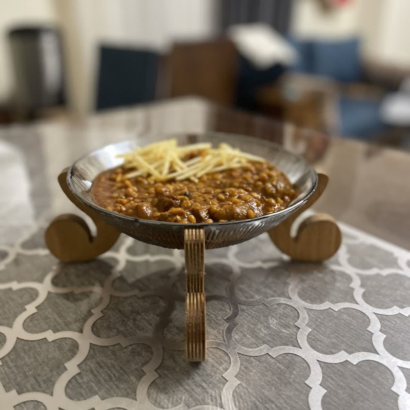 بشقاب خورش خوری مدل سولو شامپاینی