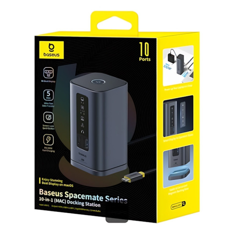 هاب 10 پورت USB-C بیسوس مدل B-Spectmate-10