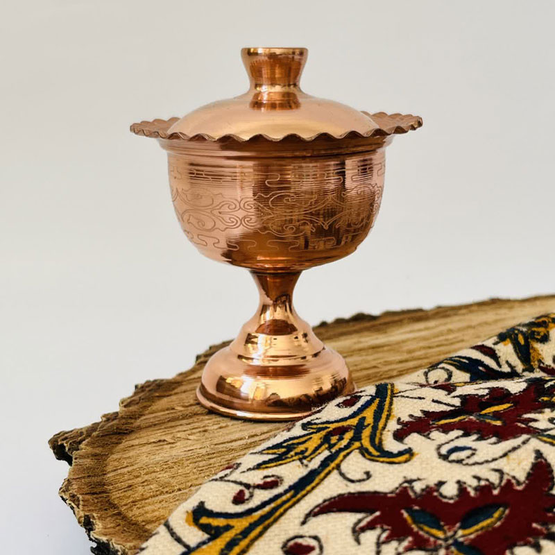 قندان مسی مدل لب چین کد ZH395.2